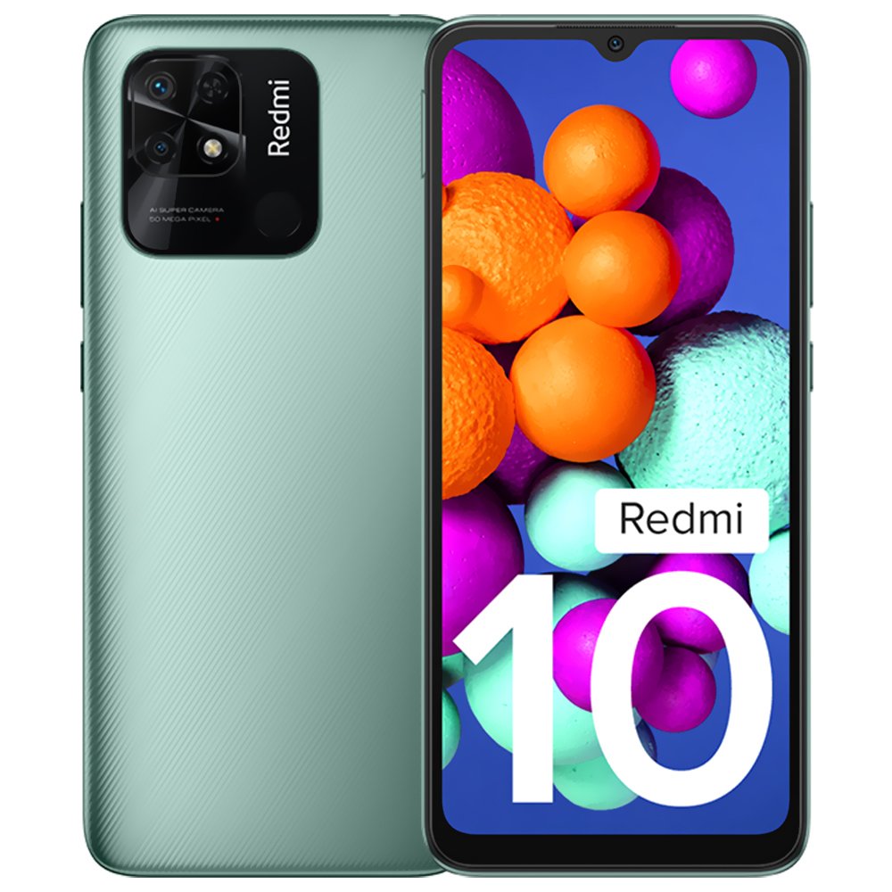 Celular Xiaomi Redmi 10 6GB de RAM / 128GB / Tela 6.53" / Dual Sim LTE - Caribbean Verde (India)