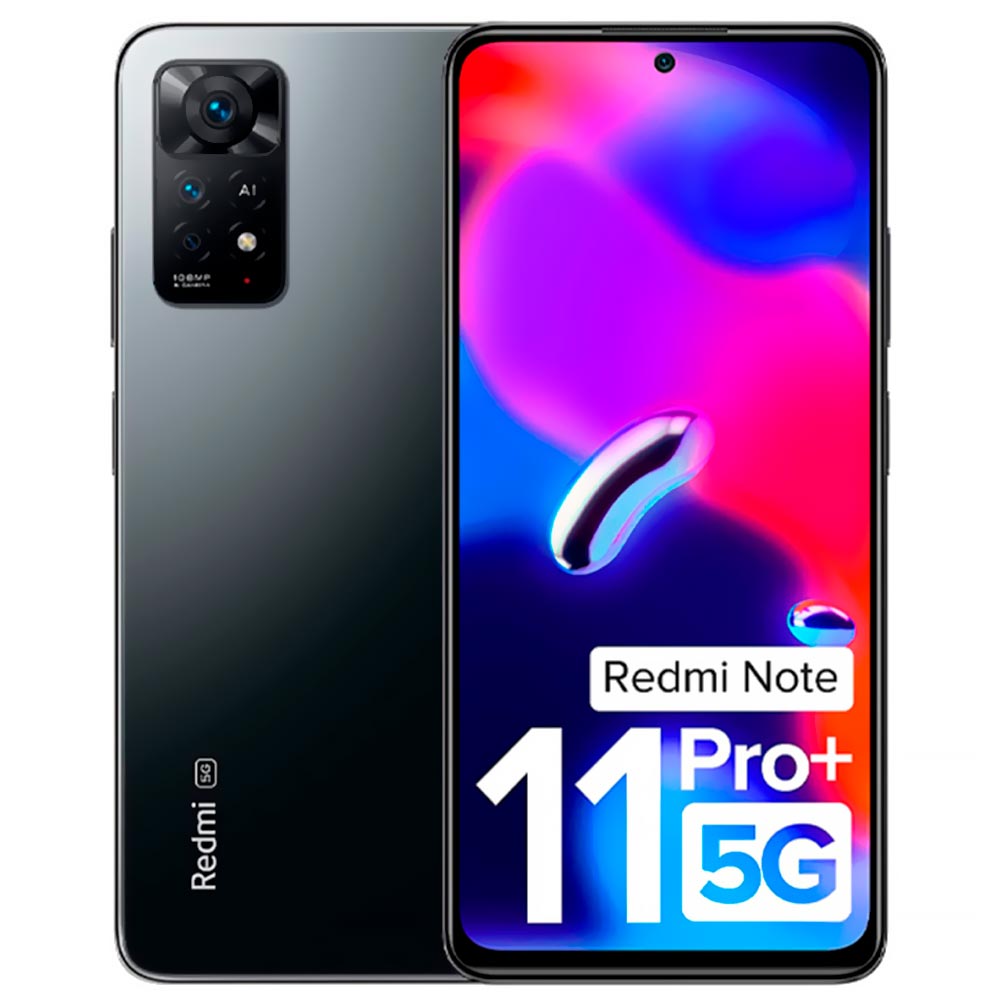 Celular Xiaomi Redmi Note 11 Pro+ 5G 8GB de RAM / 128GB / Tela 6.67" / Dual Sim - Stealth Preto (India)